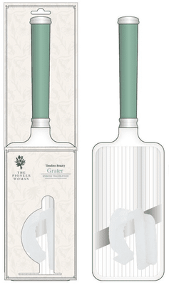 The Pioneer Woman Stainless Steel & Plastic Mandoline Slicer, Greyed Jade