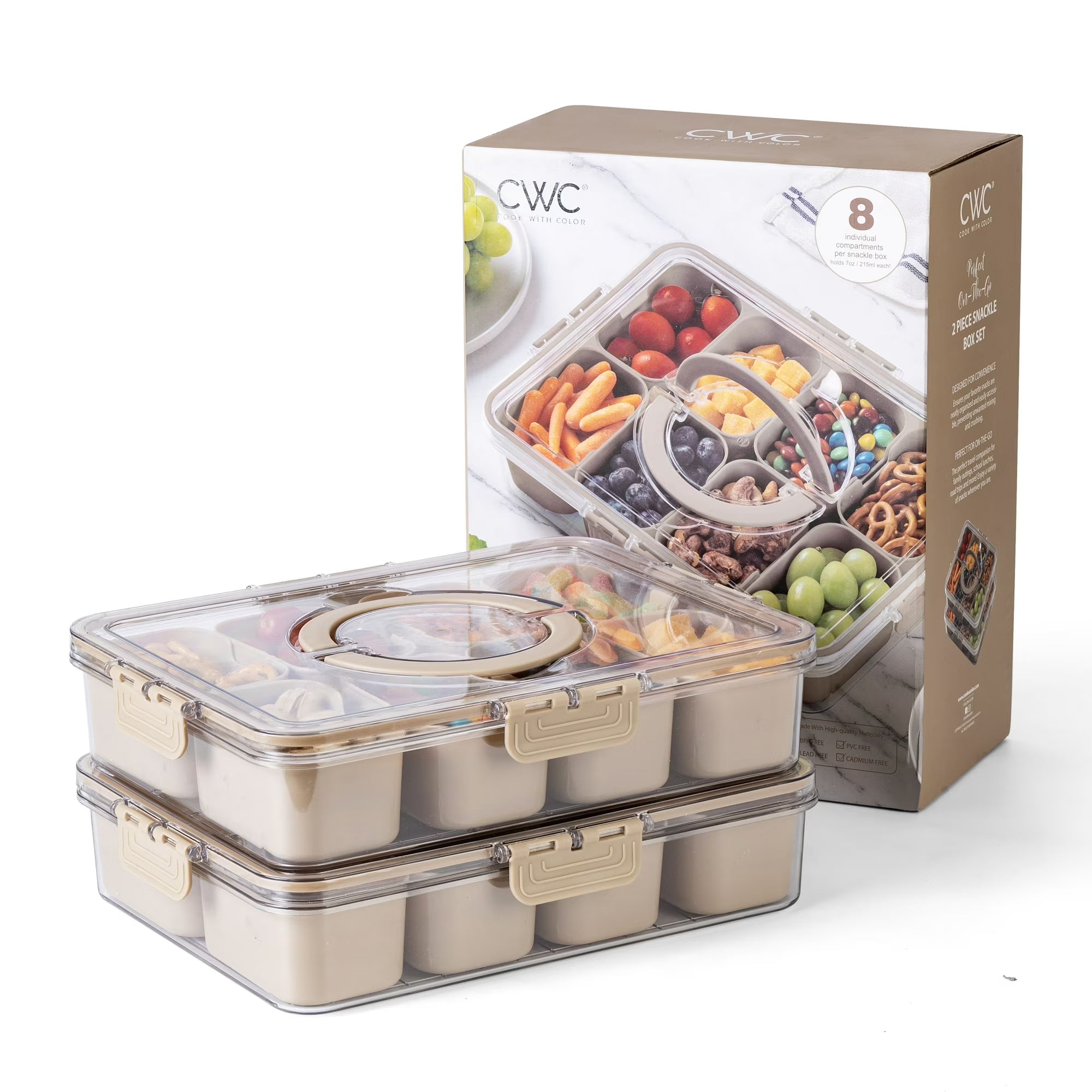 COOK WITH COLOR Snackle Box for Kids Lunch Box and Snack Container