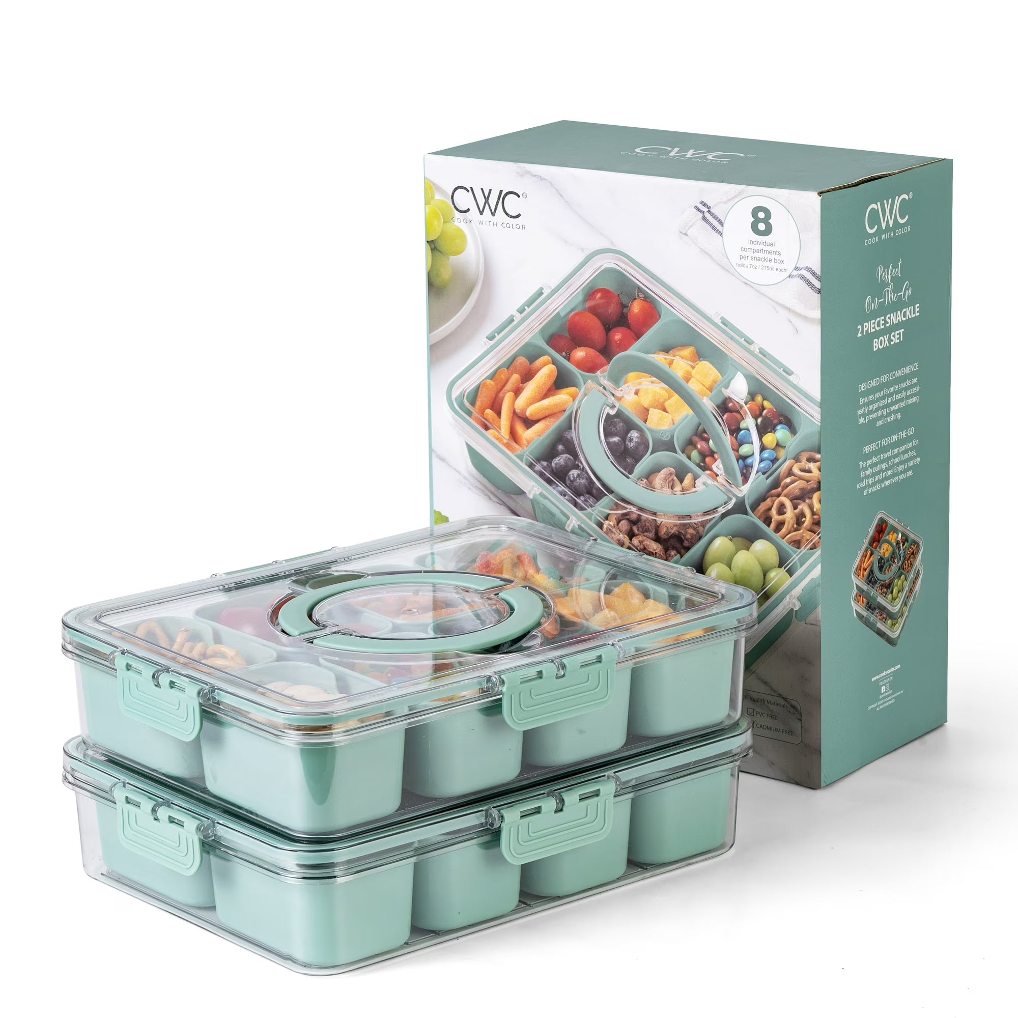 COOK WITH COLOR Snackle Box for Kids Lunch Box and Snack Container
