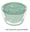 The Pioneer Woman 4.5-Quart Electric Salad Spinner, Greyed Jade