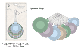 The Pioneer Woman 7-Piece Plastic Measuring Cup Set, Multicolor