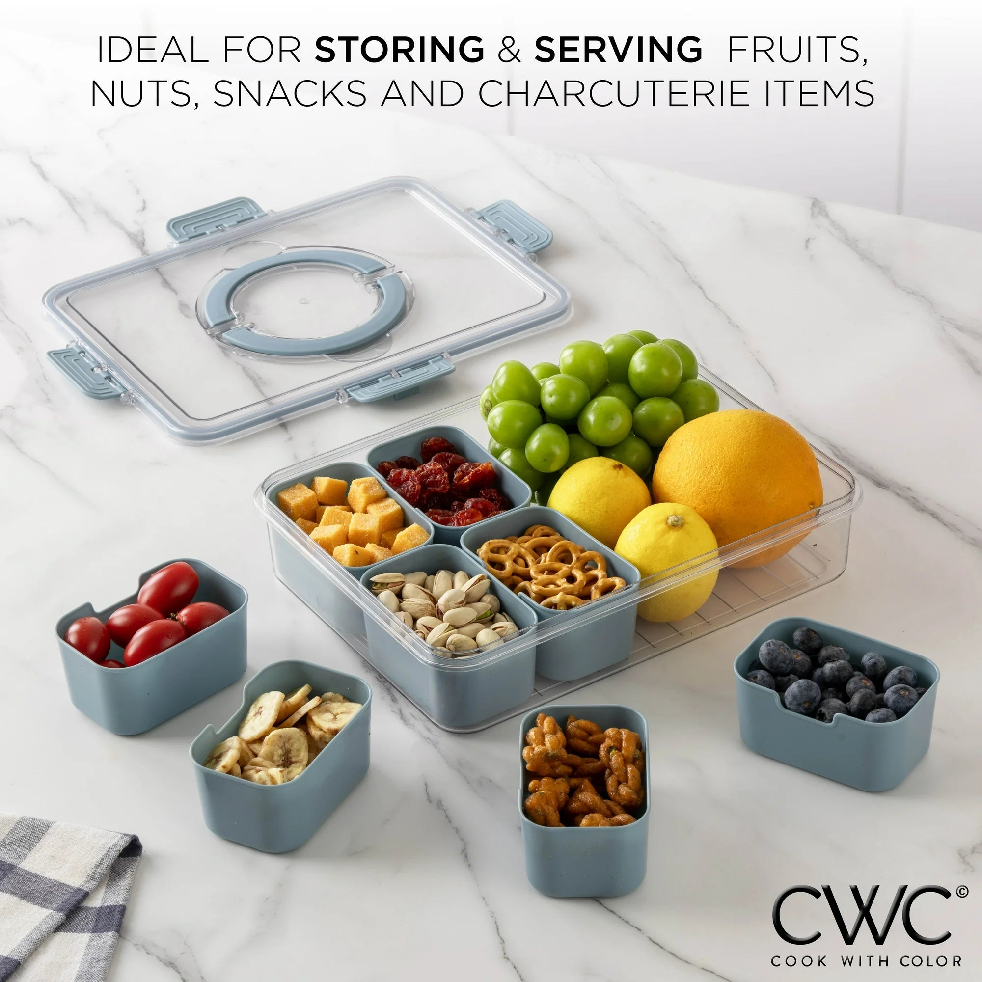 COOK WITH COLOR Snackle Box for Kids Lunch Box and Snack Container