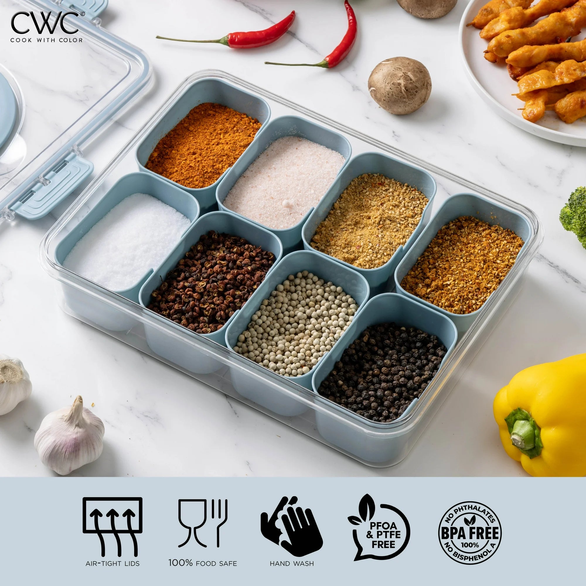 COOK WITH COLOR Snackle Box for Kids Lunch Box and Snack Container