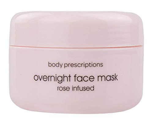 Body Prescriptions Rose Infused Overnight Face Mask, Moisturizing Mask for Face, Beauty Skin Care Mask for Dry Skin, Overnight Facial Mask for Women Hydrating Night Mask with Moisturizer - 3.37 Fl Oz