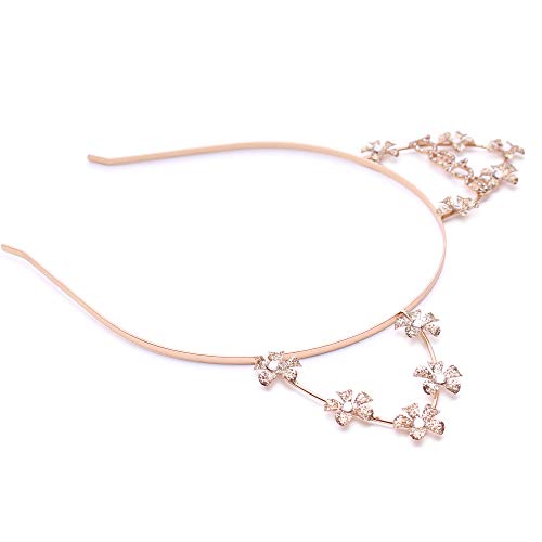 bebe Logo Crystal Cat Ears Headband - Gold