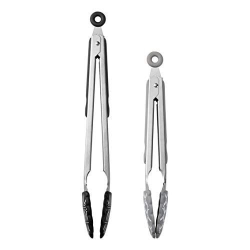 COOK with COLOR Food Tongs, Set of Two Cooking Tongs, 9