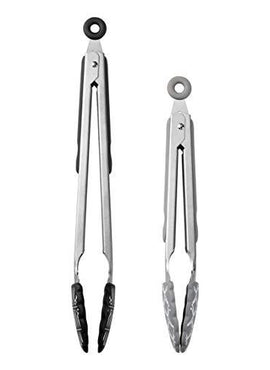 COOK with COLOR Food Tongs, Set of Two Cooking Tongs, 9