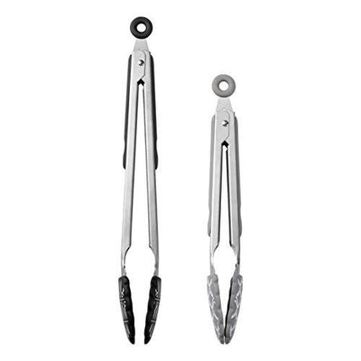 COOK with COLOR Food Tongs, Set of Two Cooking Tongs, 9