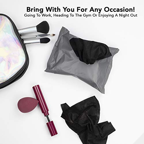 Body Prescriptions 2 Pack (30 Count Each) Charcoal Infused Facial Cleansing and Gentle Make Up Remover Wipes