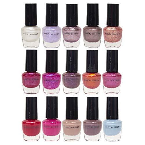 Beauty Concepts Nail Polish Collection - Pack of 15 Mini Nail Polish Set