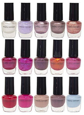 Beauty Concepts Nail Polish Collection - Pack of 15 Mini Nail Polish Set
