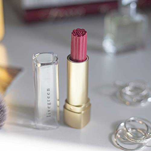 Live Green Lipstick Collection- 3 Piece Gift Set, Flower Embossed Pink Shades, Velvet Matte Lipstick, for Women and Girls