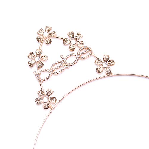 bebe Logo Crystal Cat Ears Headband - Gold