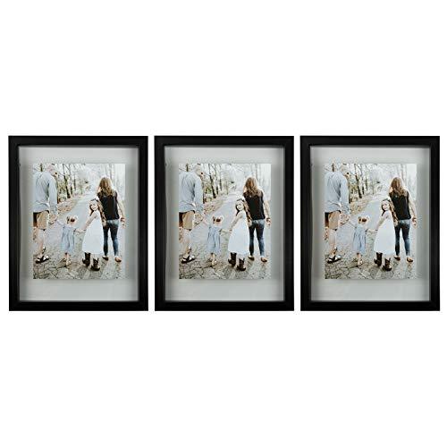Sheffield Home Decor Collection- 3 Piece Picture Frame Set 11x14in, Matted to 8x10in