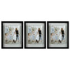 Sheffield Home Decor Collection- 3 Piece Picture Frame Set 11x14in, Matted to 8x10in