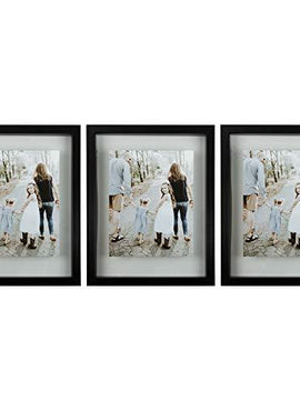 Sheffield Home Decor Collection- 3 Piece Picture Frame Set 11x14in, Matted to 8x10in