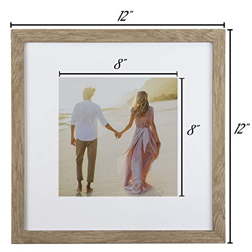 Sheffield Home Decor Collection- 9 Piece Square Picture Frame Set 12x12 in, Matted to 8x8