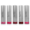 Nicole Miller Luxe Lip Collection - Set of Five Lipsticks, Smooth Highly Pigmented Lip Shades ( Matte and Shimmer Shades)