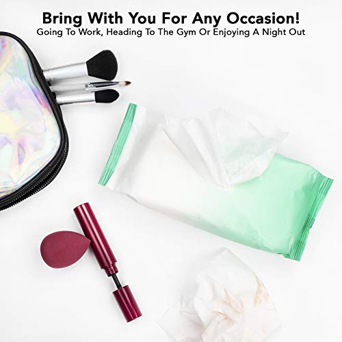 Essential Oils - 2 Pack (60 Count Each) Aloe and Seaweed Facial Cleansing Wipes