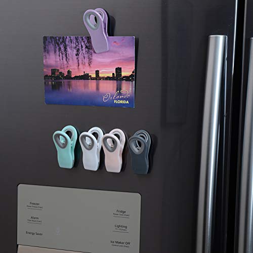 10 Piece Bag Clips with Magnet, Food Clips, Chip Clips, Bag Clips for Food Storage with Air Tight Seal Grip, Snack Bags and Food Bags (Multicolored)