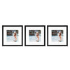 Sheffield Home Decor Collection- 3 Piece Picture Frame Set 12x12in, Matted to 8x8in