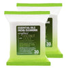 Essential Oils Detoxifying Facial Cleansing Makeup Remover Wipes 2 Pack (60 Count)
