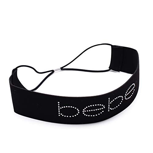 bebe 2 Pc Metallic Headband Set (Black Velvet and Spotted Faux Suede)