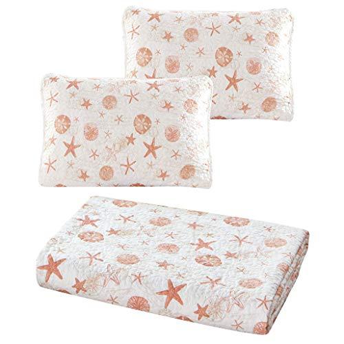 Panama Jack 3 Piece Quilt Set, Queen Size Quilt with 2 Pillow Shams, Reversible Comforter Set, Machine Washable Bed Spread (Flamingo Oasis - Queen / Full)