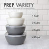 Cook with Color Plastic Prep Bowls - Mini Bowls with Lids, 8 Piece Nesting Bowls Set includes 4 Prep Bowls and 4 Lids