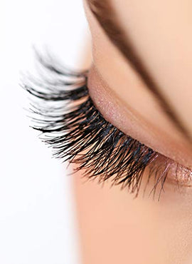 Nicole Miller Faux Eyelash Collection with Lash Glue in Tin Case, Set of Four False Lashes (Printed Floral Tin)