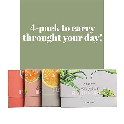 Live Green 4 Pack of Blotting Sheets