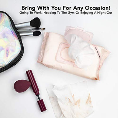 Essential Oils - 2 Pack (60 Count Each) Micellar Makeup Remover Facial Wipes