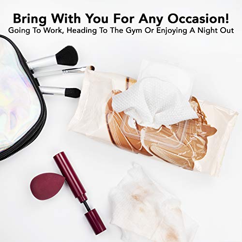 Beauty Concepts 2 Pack (60 Count Each) Coconut Milk and Almond Facial Cleansing Wipes Detoxifies Skin and Removes Makeup Flip Top Pack