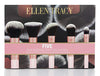 Ellen Tracy Five Face Essential Brush Collection for Powder, Stippling, Contour, Foundation and Concealer, Professional, Blending Cosmetic Makeup Brush Set - 5 Pc Set