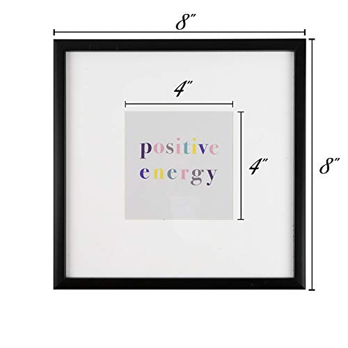 Sheffield Home Decor Collection- 6 Piece Picture Frame Set 8x8in, Matted to 4x4in