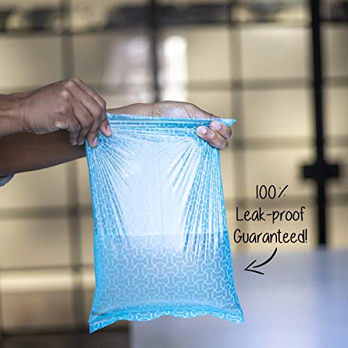 Precious Tails Poop Bags for Dogs, Biodegradable, Unscented, Dog Waste Bags, Blue and Green Bone Style Bags (160 Bags)
