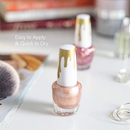 Nicole Miller Total Nudes Nail Polish Collection, Set of 6 Unique Glossy and Shimmery Nail Polish Colors for Women and Girls, Quick Dry Nail Polish