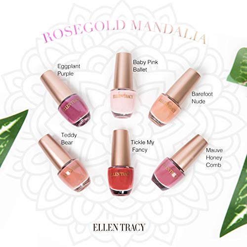 Ellen Tracy Nail Polish Collection- 6 Piece Rose Gold Nail Polish Set
