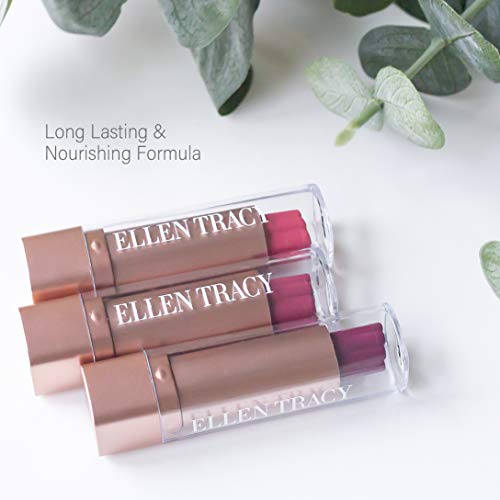 Ellen Tracy Lipstick Gift Set- 3 Piece Lipstick in Embossed Rosy Shades