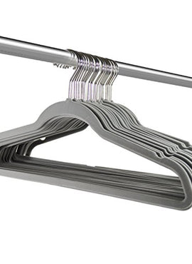 Michael Graves Design Ultra-Thin Non-Slip Velvet Clothing Hangers, Flocked & Durable, Closet Space Saving, for Garments, Suits, Dresses, Pants, Shirts, Coats, 25 Pack