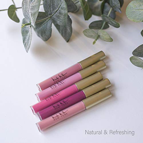 Nicole Miller 5 Pack Matte Liquid Lipstick Collection (Gold Packaging)