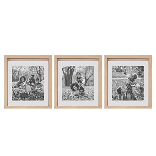 Sheffield Home Decor Collection- 3 Piece Picture Frame Set 11x14in, Matted to 8x10in