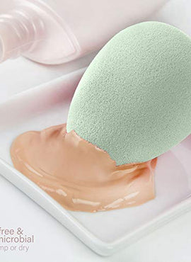 Nicole Miller Makeup Sponges, 3 Piece Blender Gift Set, Blend, Highlight and Contour, Makeup Gift for Women and Girls (White Box)