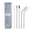 Cook With Color Silicone Straws with Travel Case and Cleaning Brush, 4 Reusable Straws, 1 Cleaning Brush and 1 Case