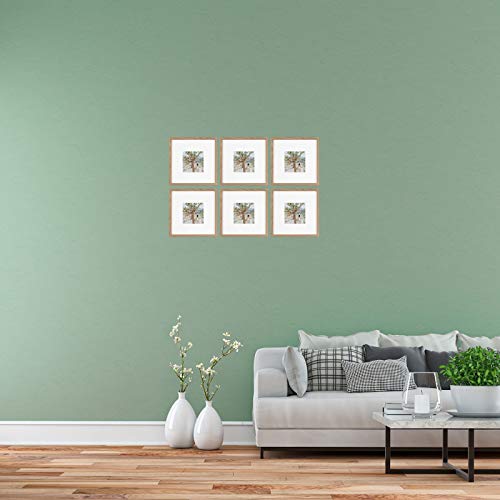 Sheffield Home Decor Collection- 6 Piece Picture Frame Set 8x8in, Matted to 4x4in