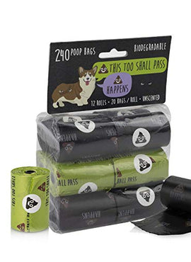 Precious Tails Poop Bags for Dogs, Biodegradable, Unscented, Dog Waste Bags with Sayings