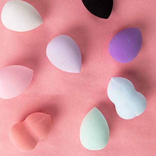 Beauty Concepts Makeup Brush Collection- 8 Piece Makeup Blending Sponge Set