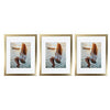 Sheffield Home Decor Collection- 3 Piece Picture Frame Set 11x14in, Matted to 8x10in