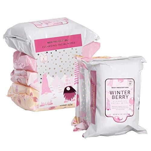 Body Prescriptions Holiday Facial Wipe Set- 4 Packs of Face Wipes