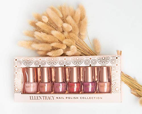 Ellen Tracy Nail Polish Collection- 6 Piece Rose Gold Nail Polish Set